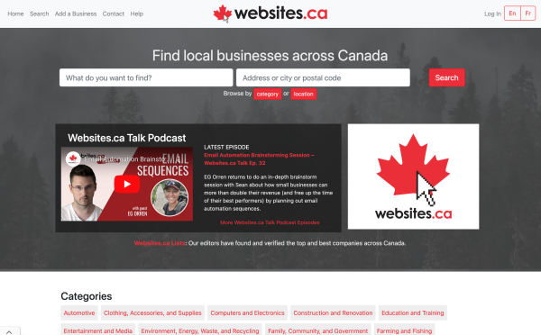 Websites.ca Canadian Business Website Directory