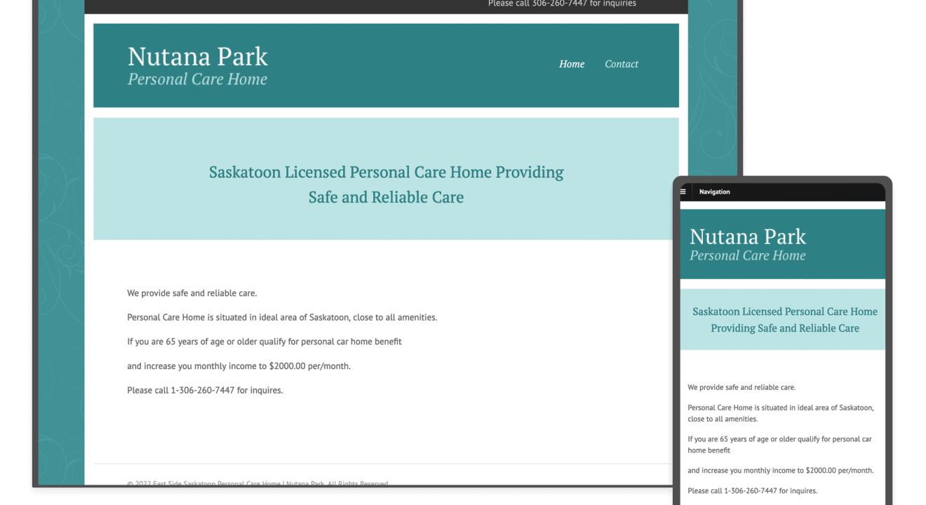 Nutana Park Personal Care Home in Saskatoon, Saskatchewan