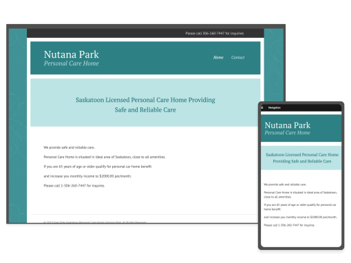 Nutana Park Personal Care Home in Saskatoon, Saskatchewan