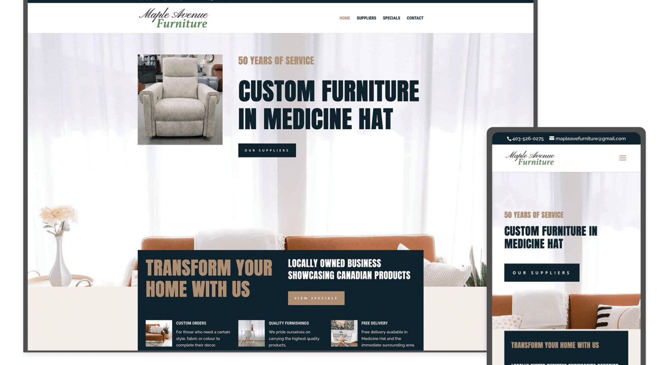 Maple Avenue Furniture in Medicine Hat, Alberta