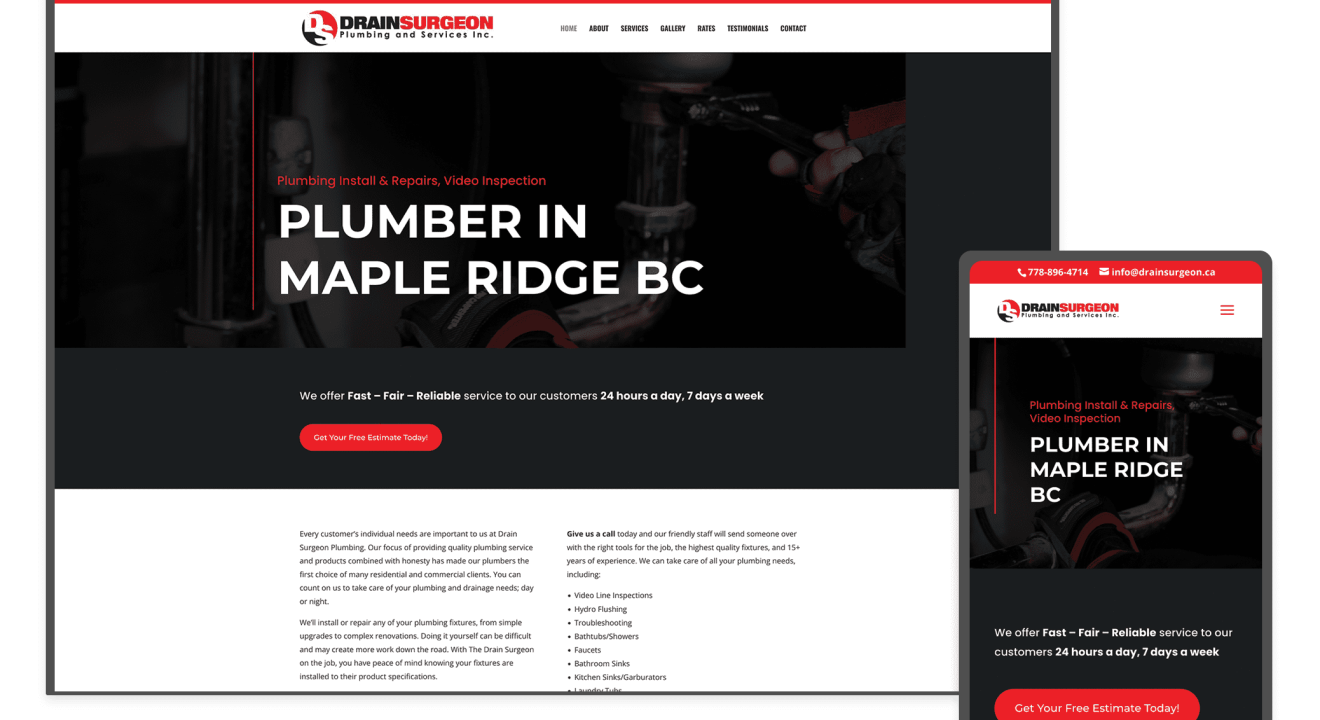 Drain Surgeon Plumbing and Services in Maple Ridge, BC