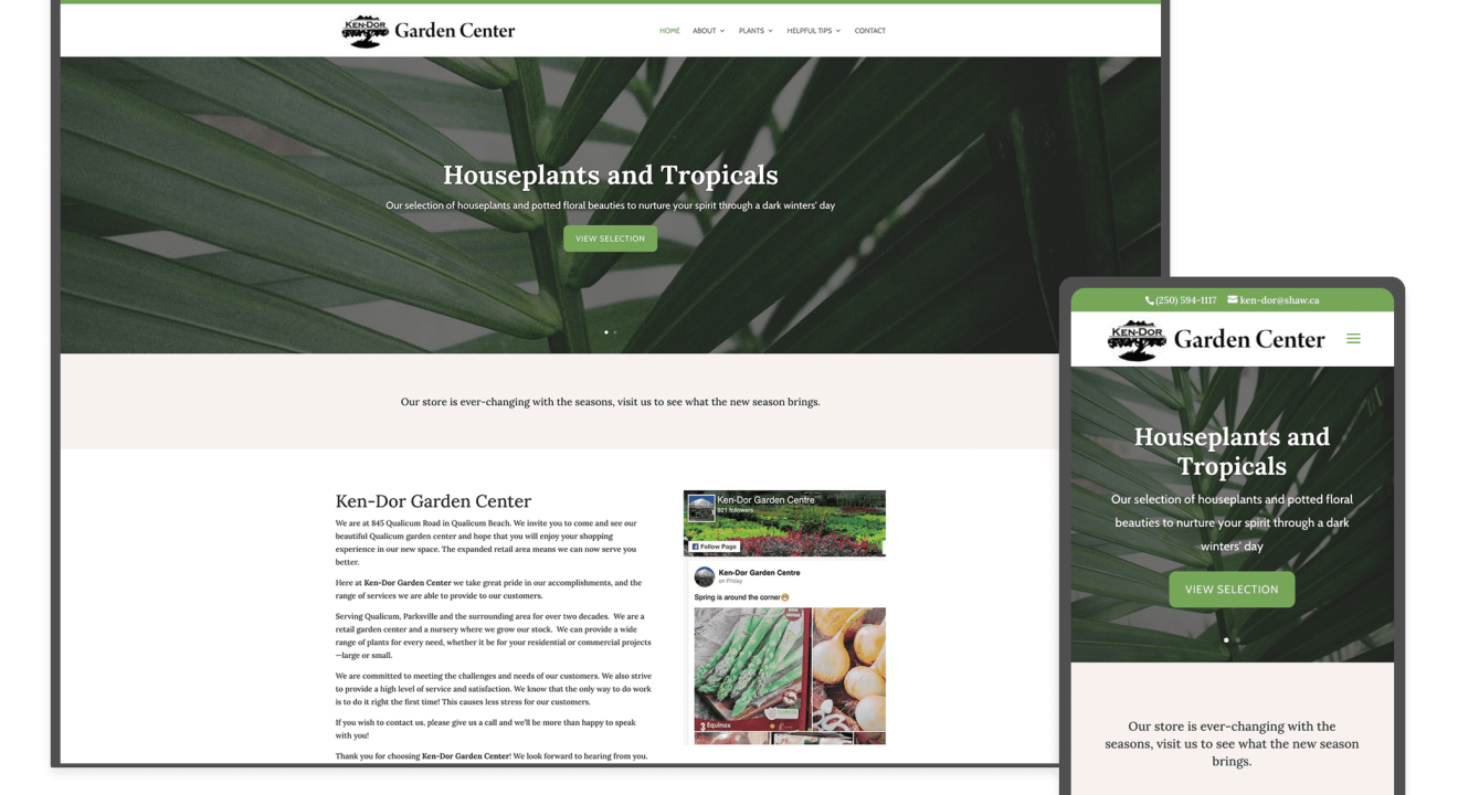 Ken-Dor Garden Center in Qualicum Beach, BC